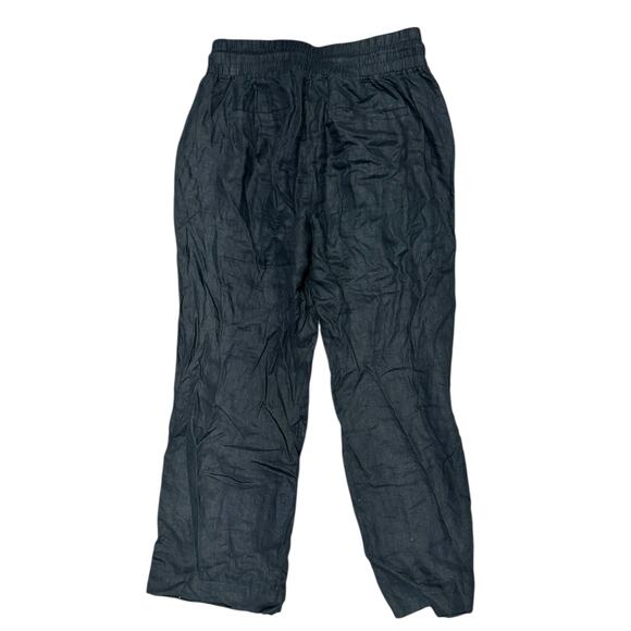 Quince Black Wide Leg Pants linen large - Picture 5 of 8